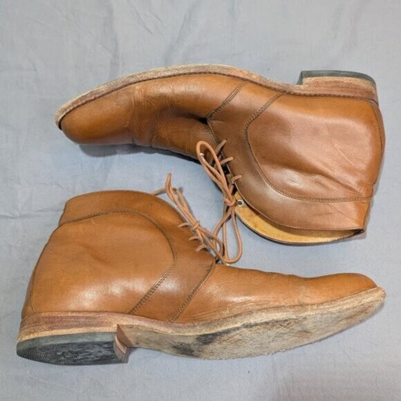 Poppy Barley Handcrafted Chukka Boots Men Size 10 - Picture 9 of 12